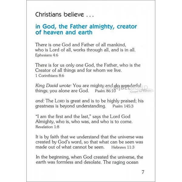 Engels, Wat christenen geloven