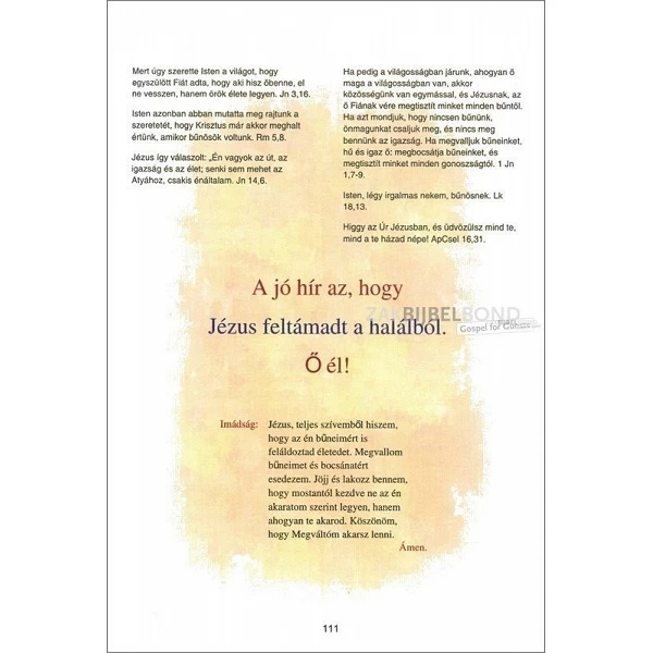 Hongaars evangelisatiestripboek ´Hij leefde onder ons´