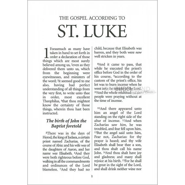 Engels Lukas-evangelie KJV