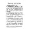Frans Mattheüs-evangelie, Louis Segond 21 vertaling, paperback