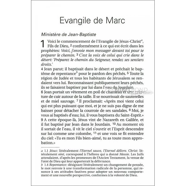 Frans Markus-evangelie, Louis Segond 21 vertaling, paperback