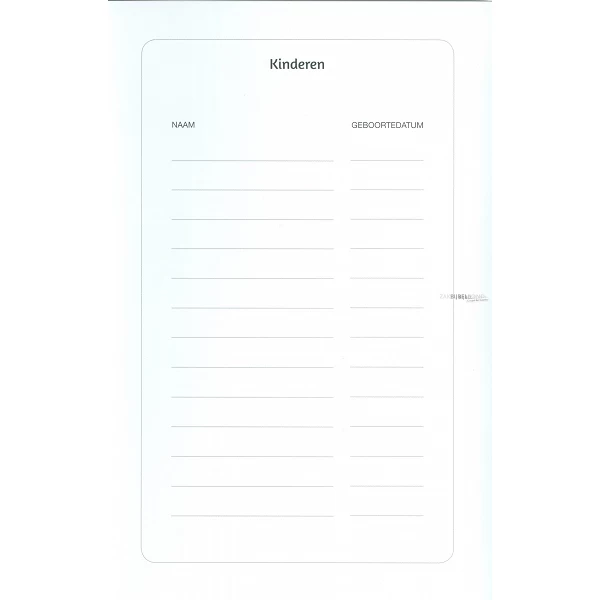 Inlegvel voor HuwelijksBijbel / TrouwBijbel