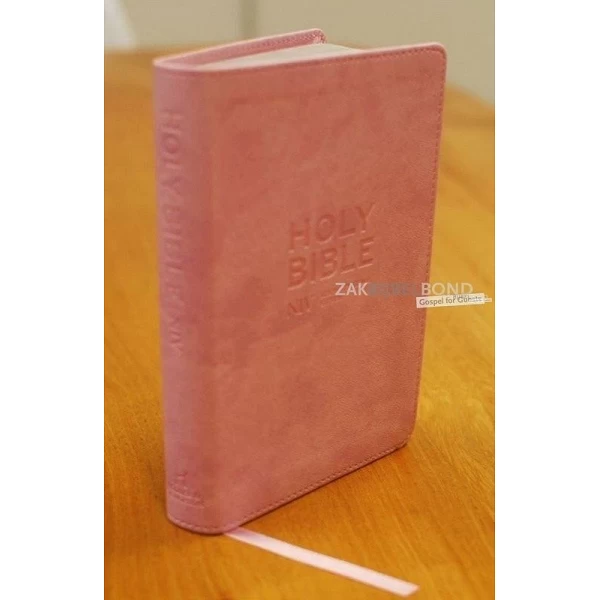 Engelse Bijbel in de New International Version (NIV) - POCKET PASTEL PINK BIBLE - Medium formaat met zilversnede