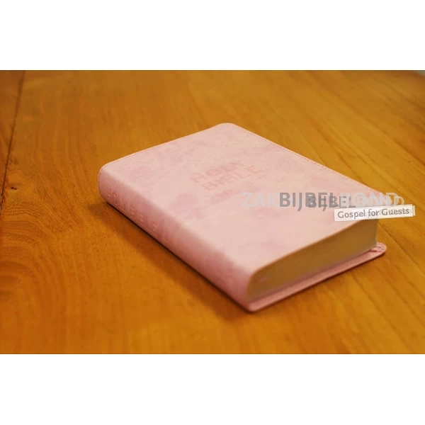 Engelse Bijbel in de New International Version (NIV) - POCKET PASTEL PINK BIBLE - Medium formaat met zilversnede