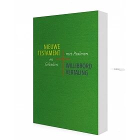 Nederlands Nieuw Testament in de Willibrordvertaling met Psalmen en gebeden. Uitgevoerd in medium formaat met paperback kaft.