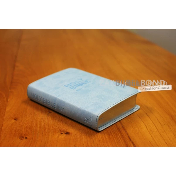 Engelse Bijbel in de New International Version (NIV) - POCKET PASTEL BLUE BIBLE - Medium formaat met zilversnede