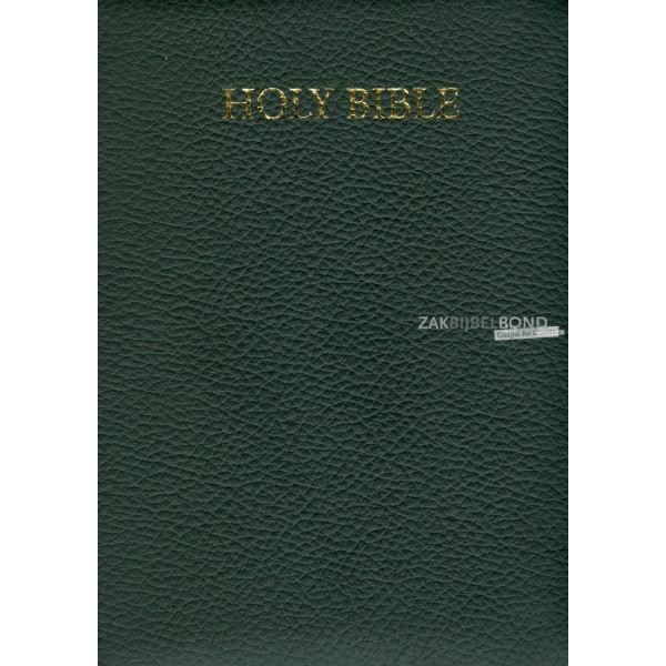 Engelse Bijbel KJV - Royal Ruby Text Bible (calfskin with zip and thumb index) - Black