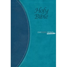 English Bible in the King James Version Windsor Text Bible (Vivella) - Two-Tone Blue