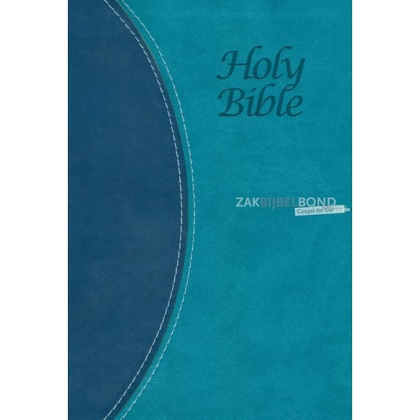 English Bible in the King James Version Windsor Text Bible (Vivella) - Two-Tone Blue