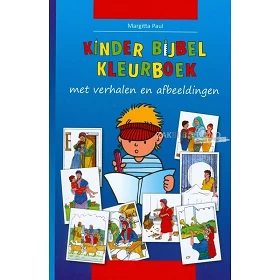 Nederlandse Kinderbijbel met kleurplaten door M. Paul - KLEURBIJBEL - Medium formaat met paperback kaft.