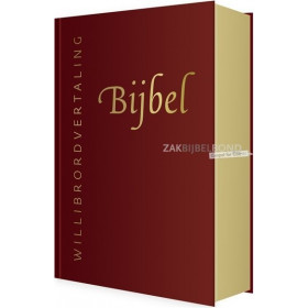 Willibrord Bijbel in leer met goudsnede - Rood