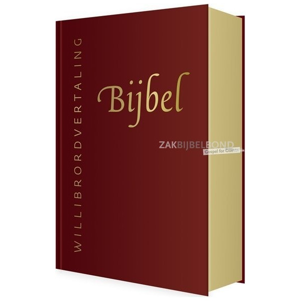 Willibrord Bijbel in leer met goudsnede - Rood