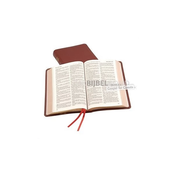 Engelse Bijbel KJV - Windsor Text Bible (calfskin) - Bordeaux rood - Goudsnede