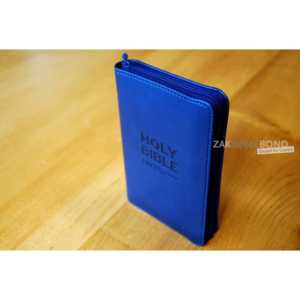 Engelse Bijbel in de New International Version (NIV) - TINY NAVY SOFT-TONE BIBLE WITH ZIP