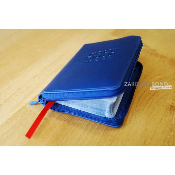 Engelse Bijbel in de New International Version (NIV) - TINY NAVY SOFT-TONE BIBLE WITH ZIP