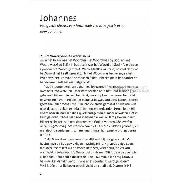 BASISBIJBEL - Dutch Gospel of John - For you
