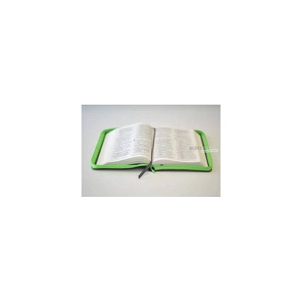 Engelse Bijbel in de New International Version (NIV). POCKET CHARCOAL BIBLE. Medium formaat met Vivellaleer en rits