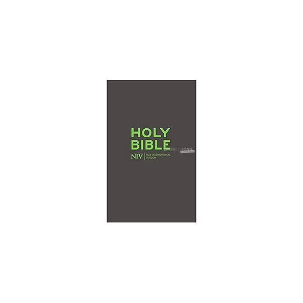 Engelse Bijbel in de New International Version (NIV). POCKET CHARCOAL BIBLE. Medium formaat met Vivellaleer en rits