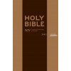 English Bible NIV - Medium brown leather zipper