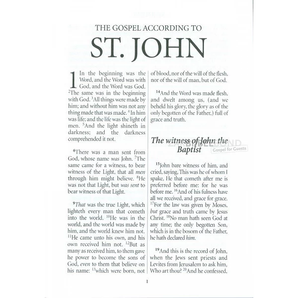 English Gospel of John KJV