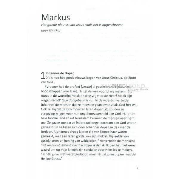 BASISBIJBEL - Dutch Gospel of Mark