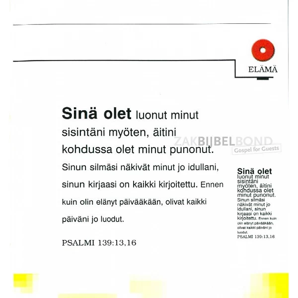 Fins - Boekje over je leven