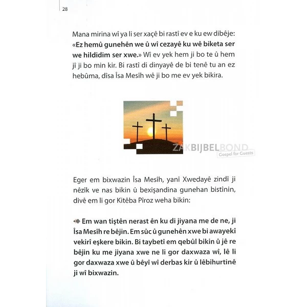 Koerdisch-Koermandisch evangelisatieboekje 'Gelukkig is...'