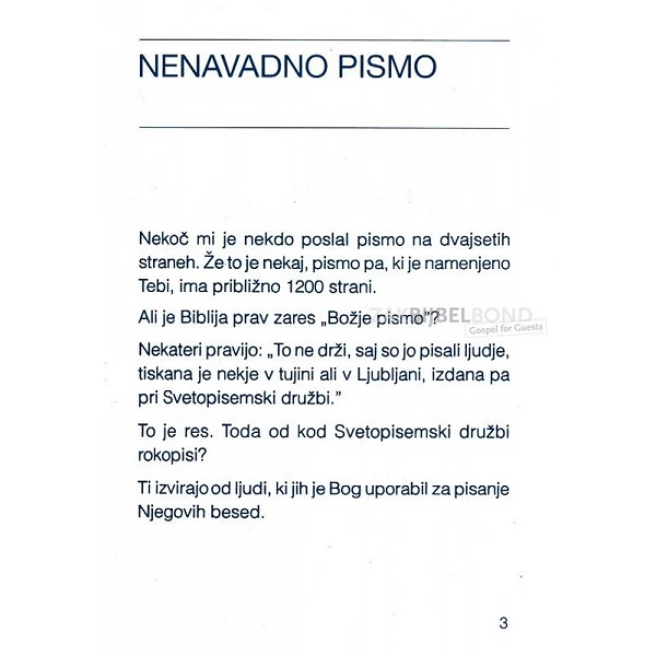 Slovenian booklet  'A Letter for you'