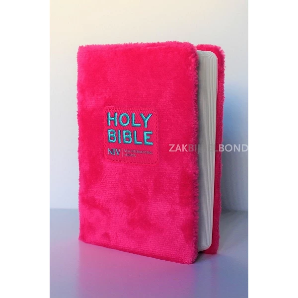Engelse Bijbel NIV - Pocket Fluffy Pink Bible