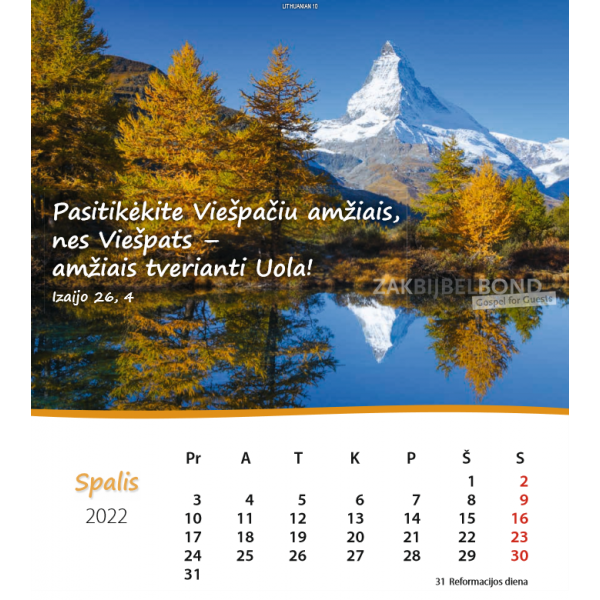 Litouwse Ansichtkaartenkalender 2022