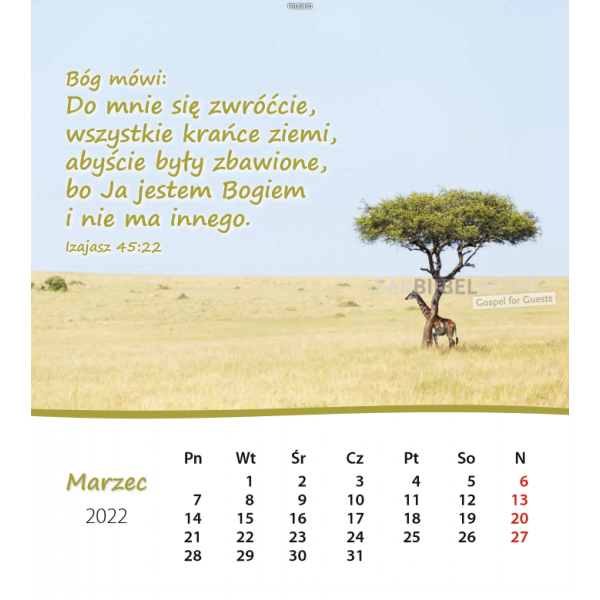 Polish postcard calendar 2022