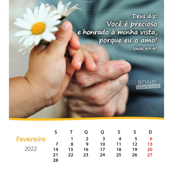 Portuguese postcard calendar 2022