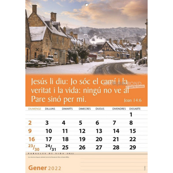 Catalan wall calendar 2022
