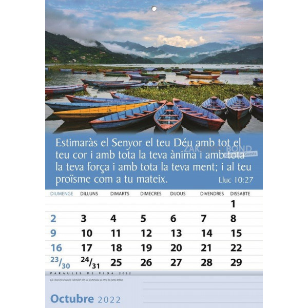 Catalan wall calendar 2022