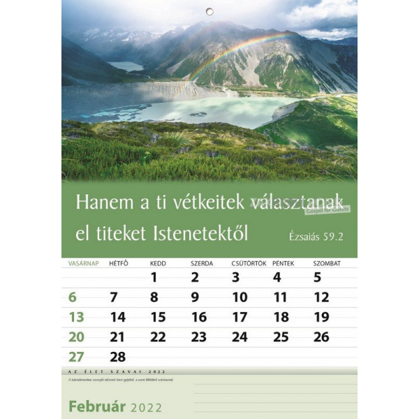 Hongaarse wandkalender 2022