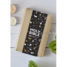 Engelse Bijbel NIV - Compact goud rits