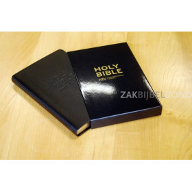 English NIV Thinline Black Leather Bible