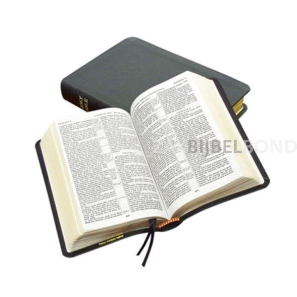 English Bible KJV - Classic reference Bible - black calfskin leather