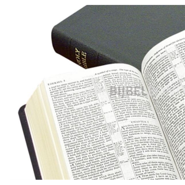 English Bible KJV - Classic reference Bible - black calfskin leather