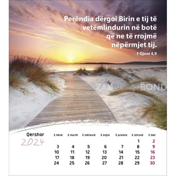 Albanian postcard calendar 2024 - Life for you