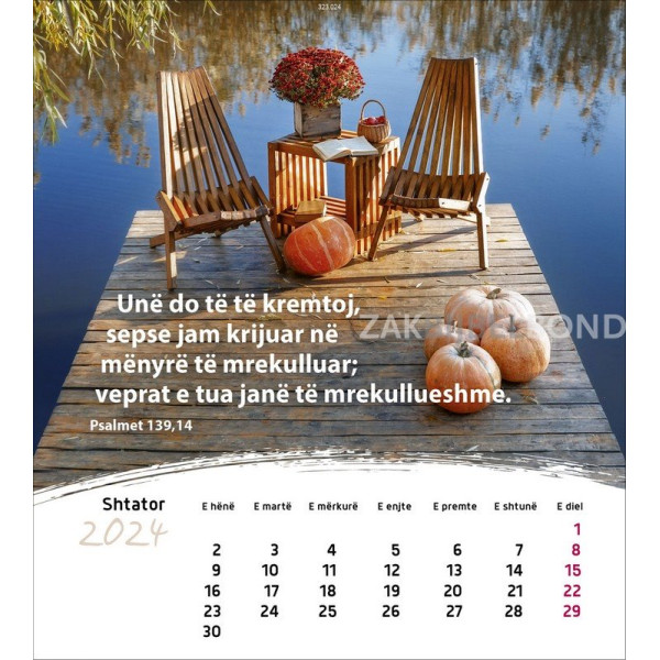 Albanian postcard calendar 2024 - Life for you