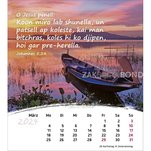 Romani postcard calendar 2024 - Life for you