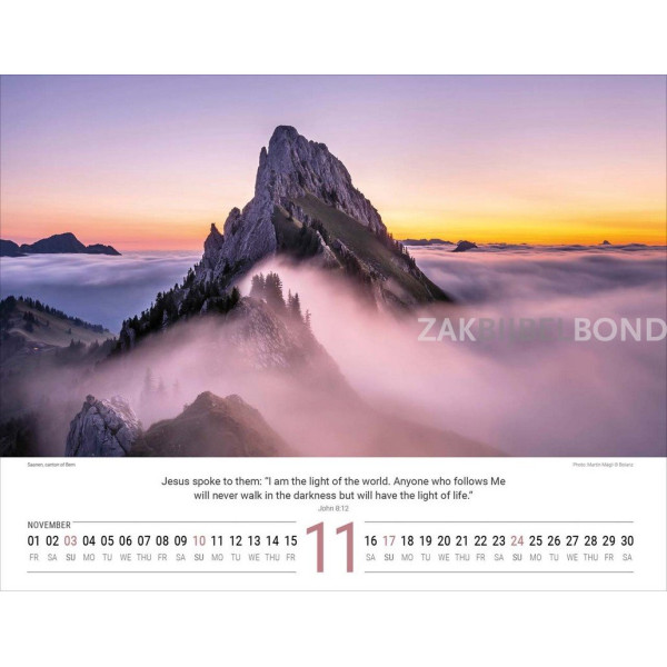 English Switserland calendar 2024