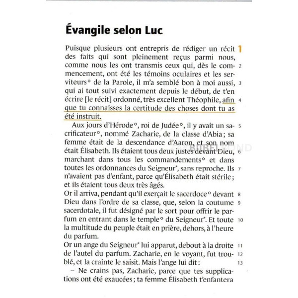 French Gospel of Luke Africa edition