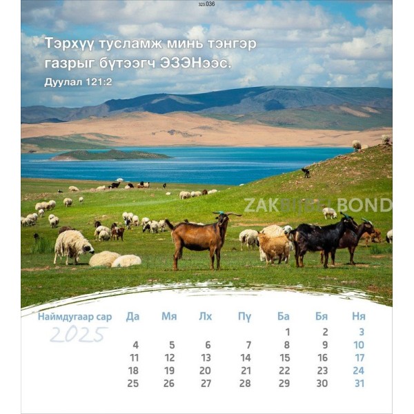 Mongoolse ansichtkaartenkalender 2025 - Leven voor jou