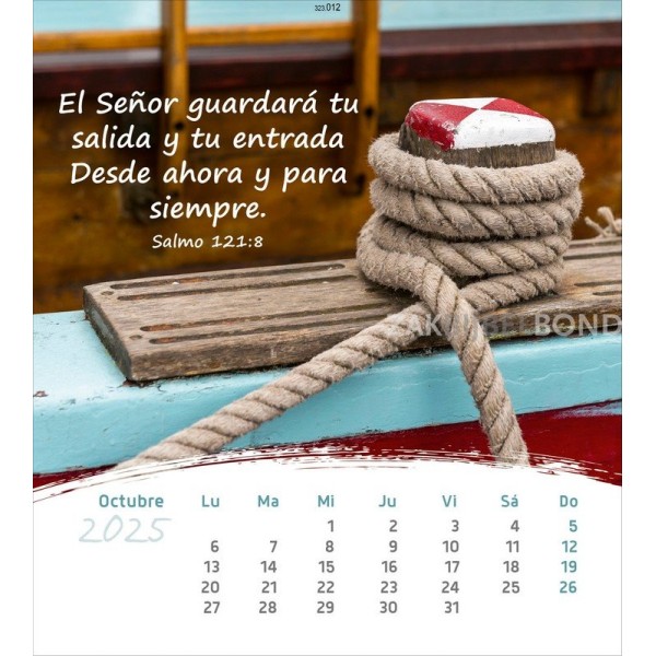 Spanish postcard calendar 2025 - Life for you
