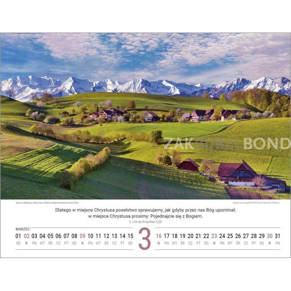 Polish Switserland calendar 2024
