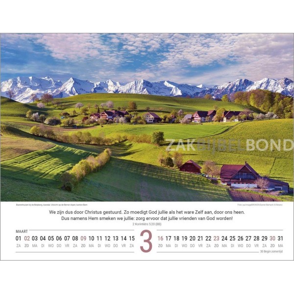 Nederlandse Zwitserlandkalender 2025