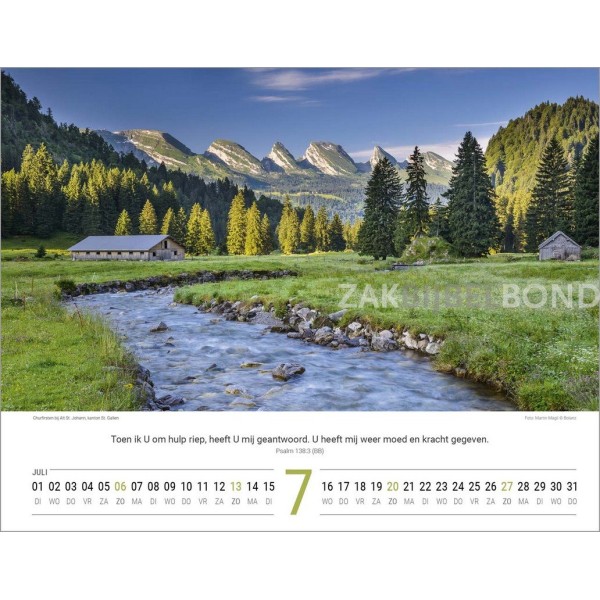 Dutch Switserland calendar