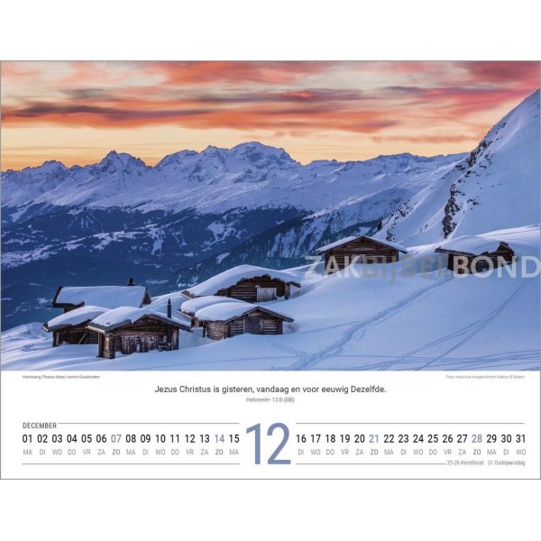 Nederlandse Zwitserlandkalender 2025